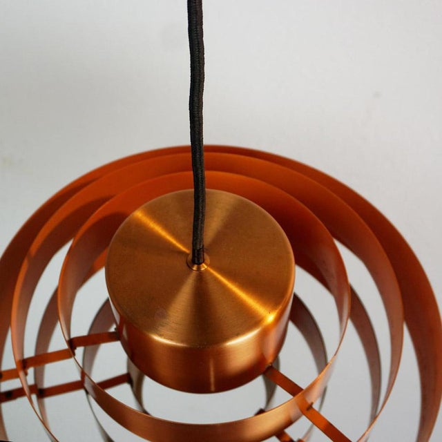 Scandinavian Copper Pendant Ultra by Jo Hammerborg for Fog and Morup, Denmark, 1960s For Sale - Image 4 of 10