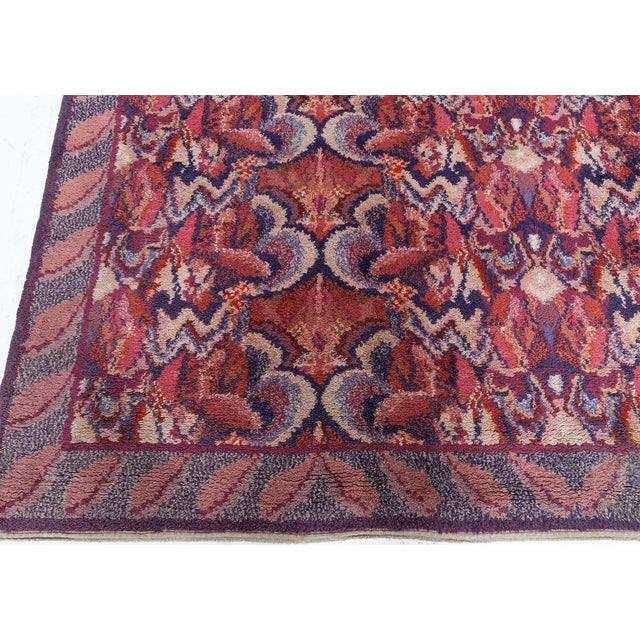 Mid-Century Modern Doris Leslie Blau Mid-Century Scandinavian Abstract Lavender Rug Pile For Sale - Image 3 of 8