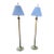1970s Art Deco Stiffel Lotus Floor Lamps - Pair For Sale