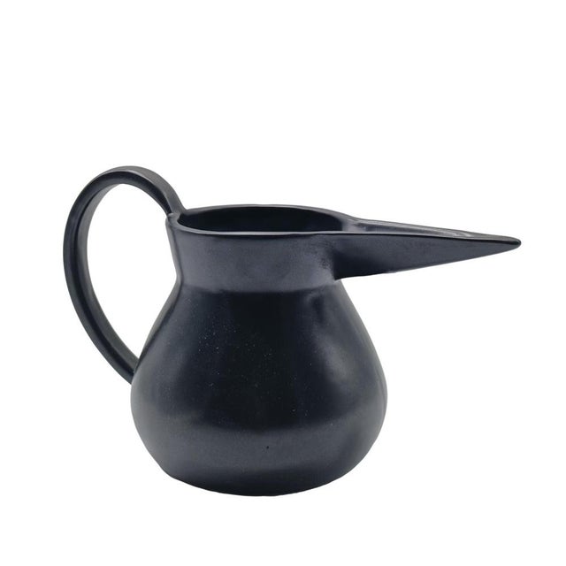 Black Bucchero Ceramic Jug by Gio Ponti for Costantino, Italy, 1997 For Sale - Image 10 of 10