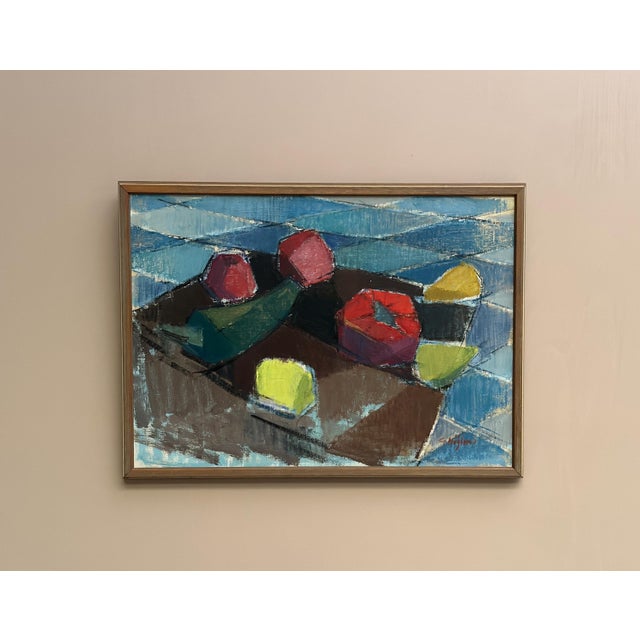 Original Swedish Oil on Canvas – “Still Life with Fruits” by Gustaf Höglund – Vintage & Framed – Dimensions: 50 × 67 cm...