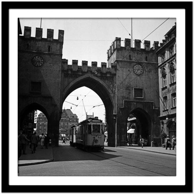 Tram Line No 24 to Rammersdorf at Karlstor, Munich Germany, 1937 For Sale - Image 4 of 5