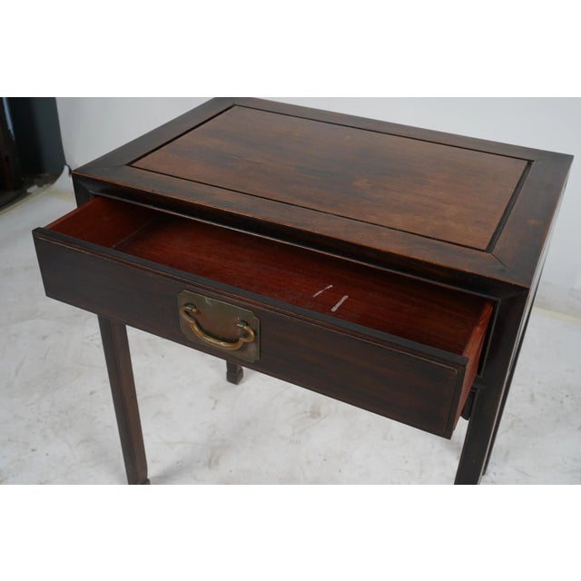 Art Deco Chinese Hardwood Writing Table Desk For Sale - Image 3 of 8