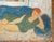 Mid-Century Modern French or American School Figure Reclining in Style of Milton Avery For Sale In New York - Image 6 of 11