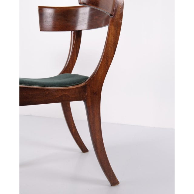 Set of six “klismos” chairs designed by danish architect and furniture designer edvard thomsen (1884–1980) in 1924. The...