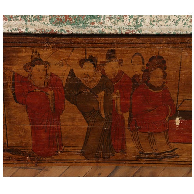 Antique Chinese Large Painted Wall Panels—Set of Five For Sale In New York - Image 6 of 9