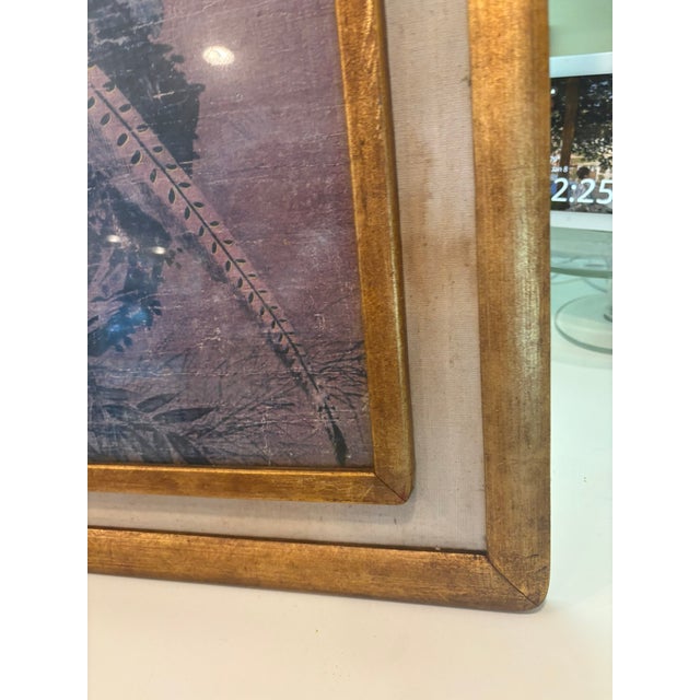 Vintage Pheasants & Flowers Framed Gold Gilt Frame Chinoiserie Wall Art For Sale - Image 14 of 16