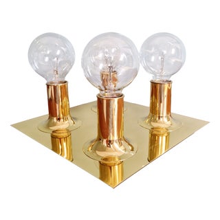 Tubular Brass Ceiling Light by Cosack Leuchten, 1970s For Sale