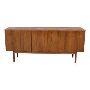 Mid-Century Danish Modern Teak 3 Door Credenza on Pencil Legs