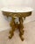 Vintage Victorian Style Oval Marble Top Gold Color Accent Table Excellent Condition For Sale - Image 10 of 10