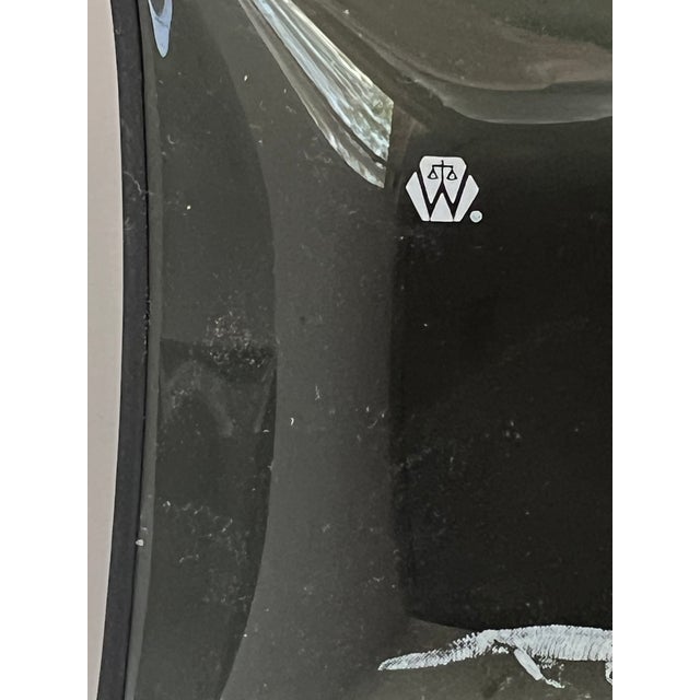 Vintage Black Smoke Glass with the Evolution of Skeletons catchall. Combined Shipping Available.