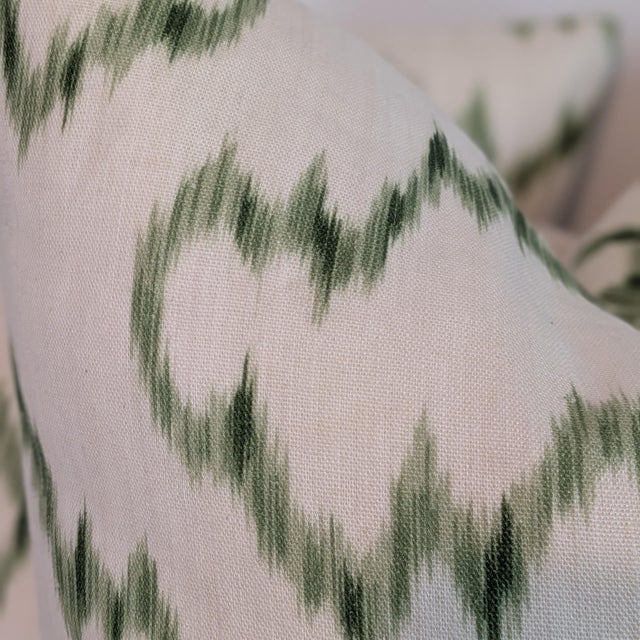 Not Yet Made - Made To Order Lee Jofa Mallorcan Ikat Pillows in Leaf Green- Pair For Sale - Image 5 of 6