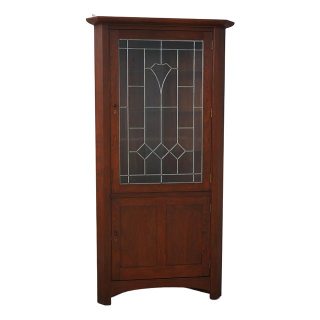 Stickley Arts & Crafts Mission Cherry Corner Cabinet For Sale