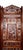 Moroccan Vintage Four-Panel With Brass Inlay Teak Wood Screen Room Divider For Sale - Image 3 of 8