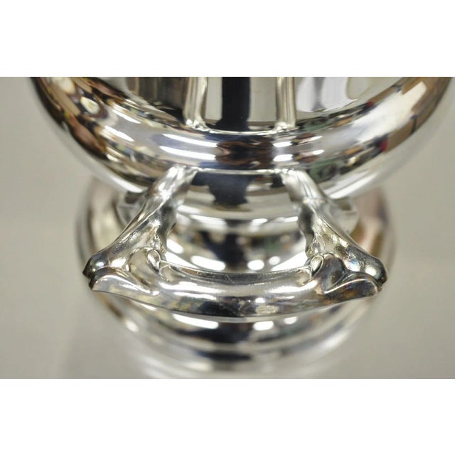 Vintage Oneida Silver Plated Victorian Style Wine Champagne Chiller Ice Bucket For Sale - Image 11 of 12