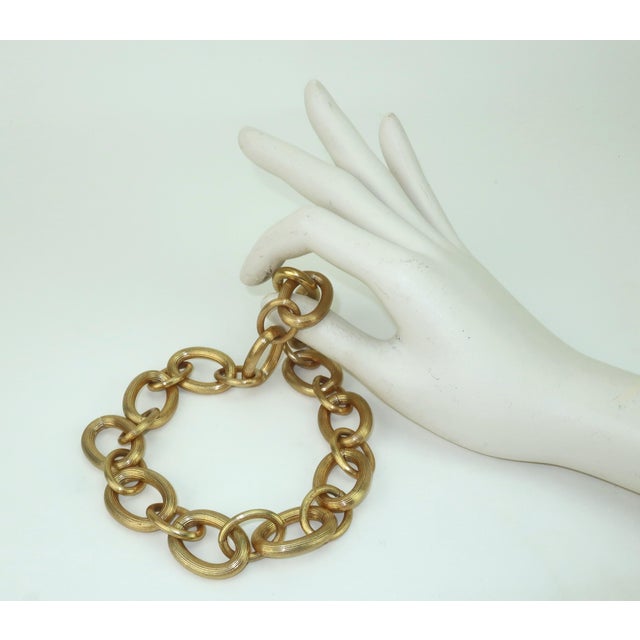 Ralph Lauren Chunky Gold Chain Link Necklace For Sale In Atlanta - Image 6 of 9