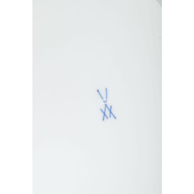 German Porcelain Dinner Plates with Blue Onion Pattern from Meissen, Set of 6 For Sale - Image 4 of 5