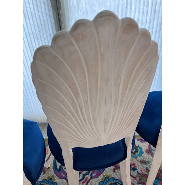 1980s 1980s Venetian Grotto Style 4 Shell Back Dining Chairs For Sale - Image 5 of 9