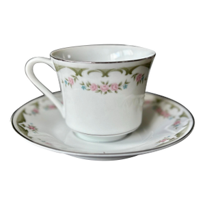 Vintage Wyndham China Cup and Saucer, Lizbeth Pink Rose Pattern 341