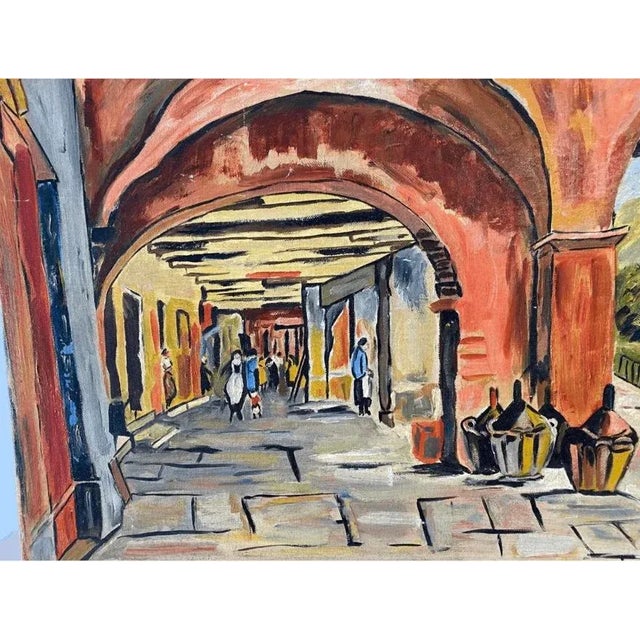 1970s Market Scene Painting For Sale In Washington DC - Image 6 of 6