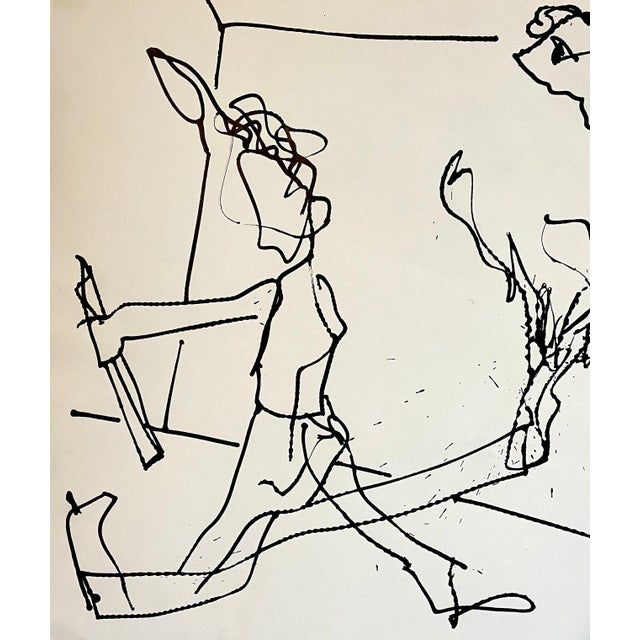 Carmen Cicero, New York School Abstract Expressionist Drawing Watercolor Painting Carmen Cicero, 1972 For Sale - Image 4 of 6