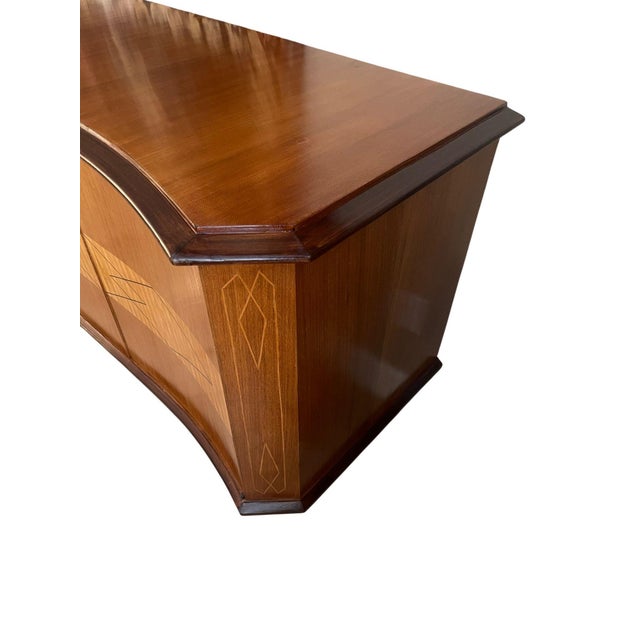 Wood Italian Mid-Century Inlaid Six-Door Sideboard. 1960's. For Sale - Image 7 of 16