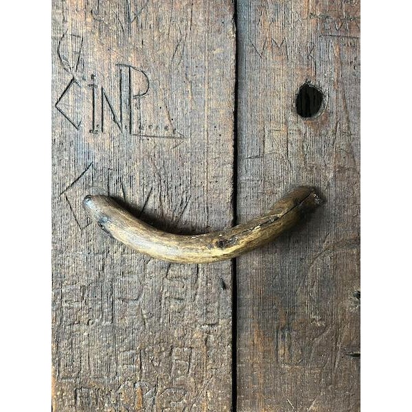 Late 18th Century Late 18th Century Welsh Mountain Cottage Grafitti Door For Sale - Image 5 of 10