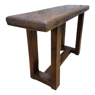 Vintage Shanxi Province Natural Color and Patina Elm Bench For Sale