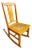Vintage Rustic Country Colonial Oak Wood Cane Rocking Chair For Sale