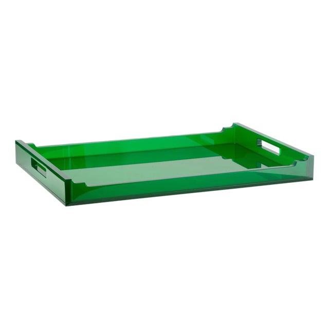 Charles Acrylic Tray - Green For Sale