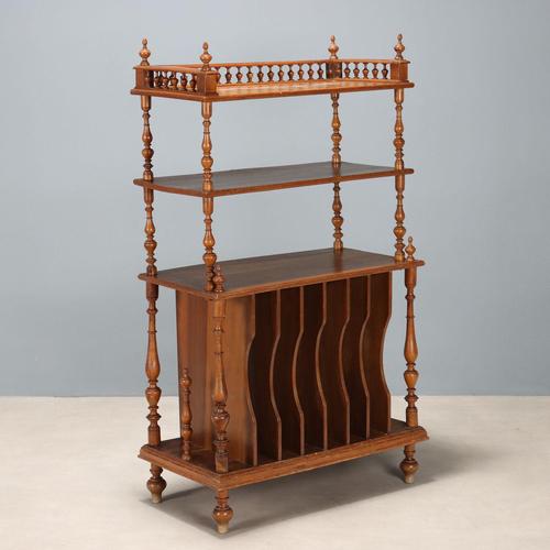Antique Walnut Shelf with Feet, Italy, Mid-19th Century For Sale - Image 9 of 9