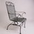 Vintage 1990s Hi-Back Black Cast Iron Mesh Coil Sprung Rocking Arm Chairs - Set of 6 For Sale - Image 9 of 9