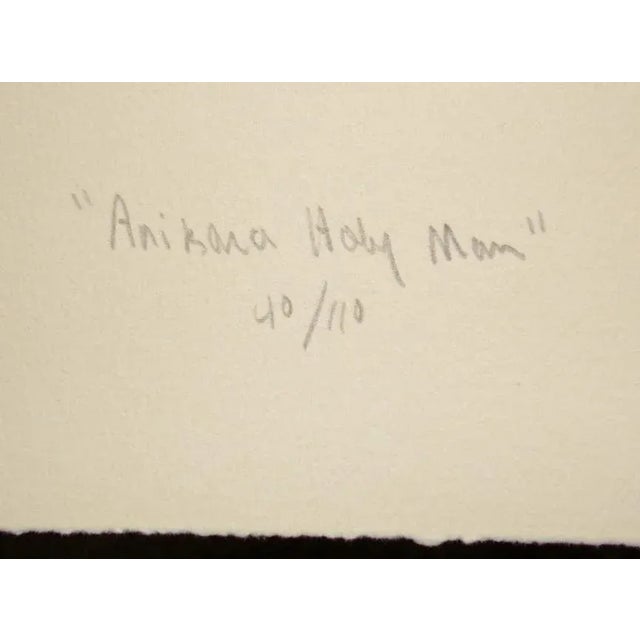 Impressionist Ward Churchill "Arikara Holy Man" Hand Signed Art Serigraph 1982 For Sale - Image 3 of 5