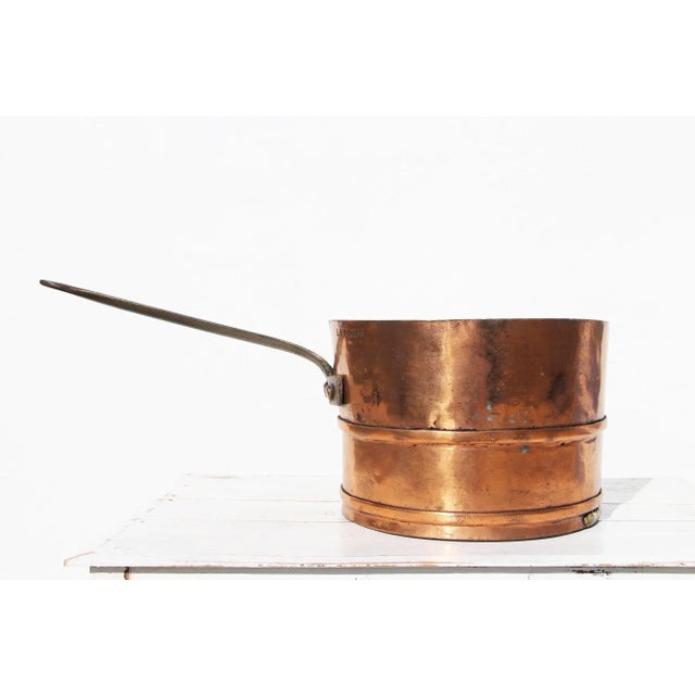 19th Century Portuguese Large Copper Long Handled Pan For Sale - Image 4 of 13