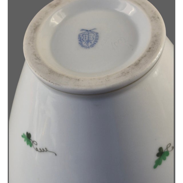 Ceramic Vintage Fine Porcelain Hand Painted Herend Hungary Vase 9.5'' High For Sale - Image 7 of 9