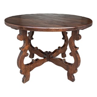 Antique Spanish Revival Round Table For Sale