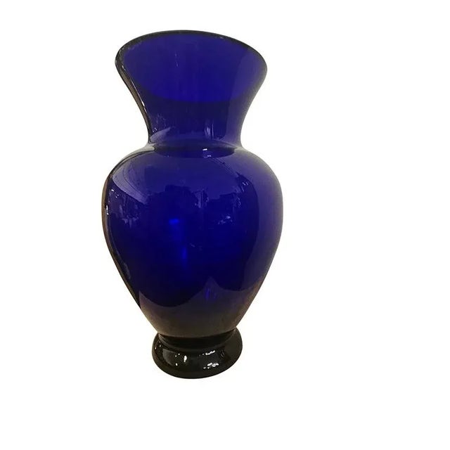 Blue Glass Vase, 1960s For Sale - Image 3 of 5