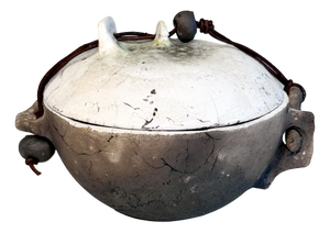 Small Handmade Raku Studio Ceramic Lidded Box, Germany, 1980s