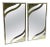 1980s Designer Brass Mirrors in the Style of Jere - a Pair For Sale