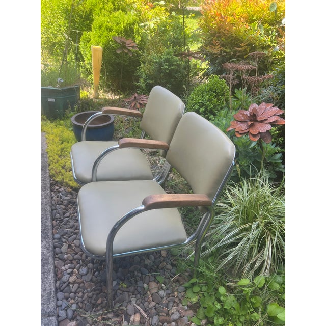 Mid-Century Modern Vintage Chromcraft/Royal Metal Craft Style Double Chair Bench For Sale - Image 3 of 12