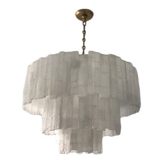 Custom Ron Dier 3 Tier Selenite Chandelier For Sale