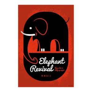 2012 American Concert Poster, Elephant Revival, Scrojo (Belly Up)