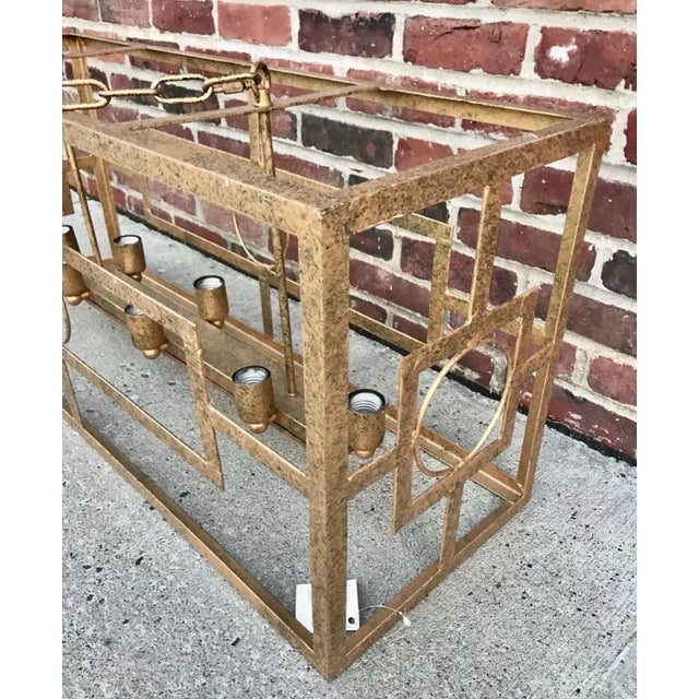 New Ella Home Lighting Metropolitan Chandelier Ch46 Gold Iron 8 Light For Sale - Image 10 of 12