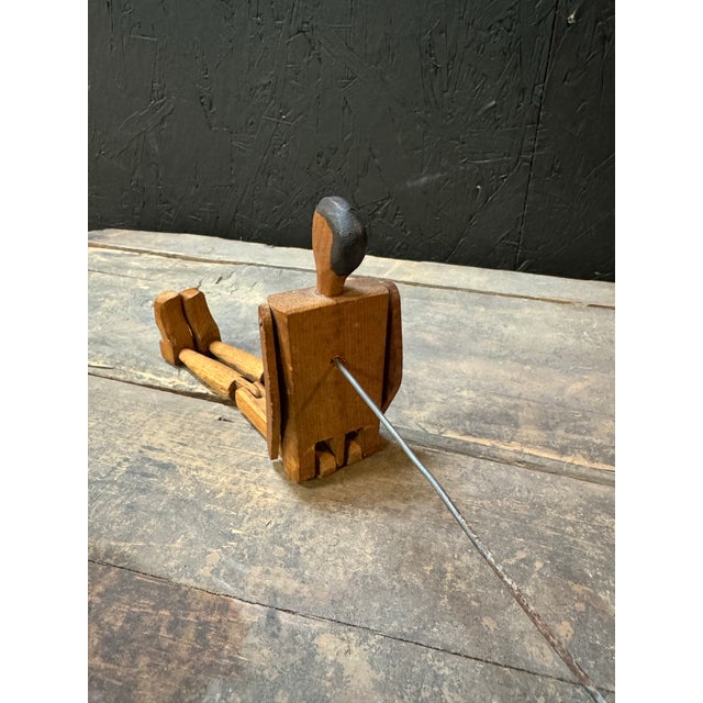 Wood Early 20th Century Folk Art Bounce Man For Sale - Image 7 of 7
