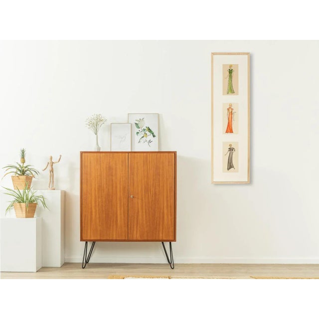 Art Deco Fashion Drawings IV, 1920s, Gouache on Paper, Framed, Set of 3 For Sale - Image 3 of 10