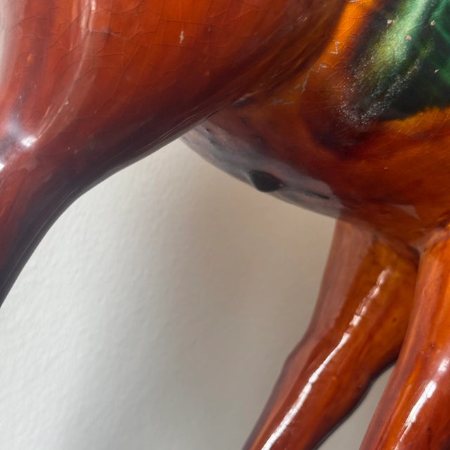 Antique Tang Sancai Terracotta Horse in Tri-Color Glaze - Exquisite Form and Detail For Sale - Image 11 of 11