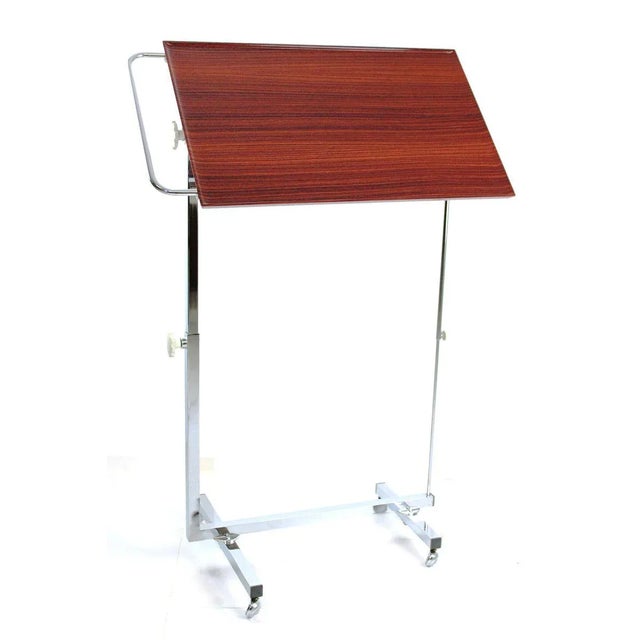 Roll table, infinitely adjustable height 66 cm to 97 cm x 40 table top 65, continuously adjustable, designated ''Bremshey...