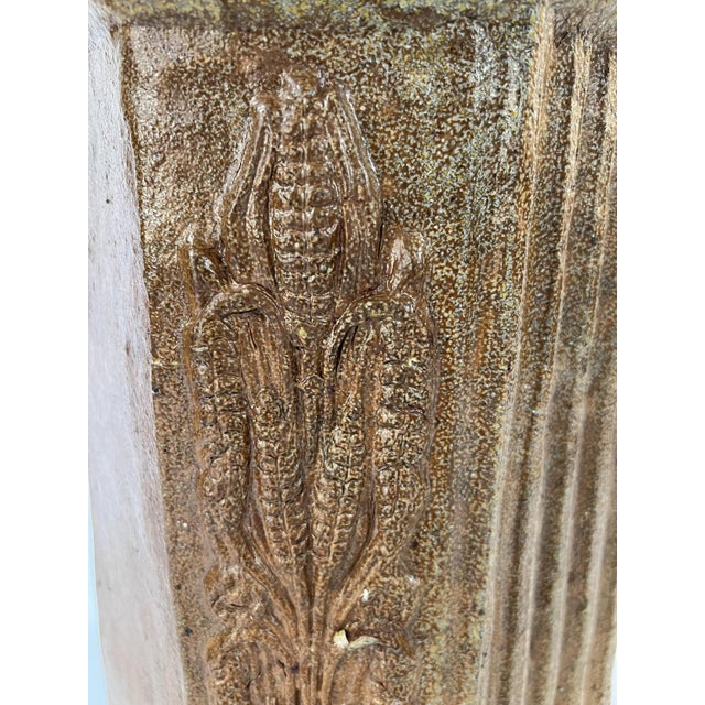 Terracotta Water Fountain with Floral Decoration and Medici Cup, 19th Century For Sale - Image 10 of 14