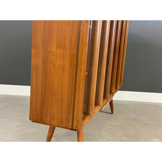1960s Walnut Mid Century Modern Bookcase For Sale In Boston - Image 6 of 9