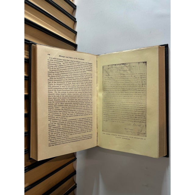 Late 19th Century Illustrated Black Leatherette Volume Set, James D. Richardson's a Compilation of the Messages and Papers of the Presidents-21 Books For Sale - Image 10 of 12